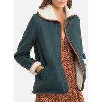 Paolo Short Pea Coat in Recycled Wool Mix with Zip Fastening