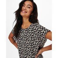 Printed Short Sleeve Blouse