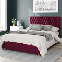 Monroe Plush Velvet Storage Ottoman Bed with Chesterfield Upholstered Headboard