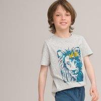 Lion Print Short Pyjamas in Organic Cotton, 3-14 Years