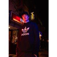 Cotton Trefoil Logo Hoodie