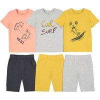Pack of 3 Short Pyjamas in Cotton