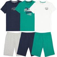 Pack of 3 Short Pyjamas in Jersey Cotton