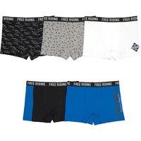 Pack of 5 Boxers in Cotton, 10-18 Years