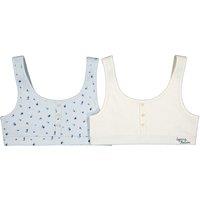 Pack of 2 Bralettes in Ribbed Fabric, 10-18 Years