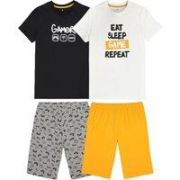 Pack of 2 Short Pyjamas in Cotton, 10-18 Years