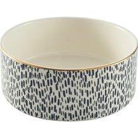Splatter With Gold Rim Set Of 2 Pet Bowls 15cm