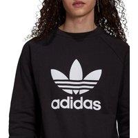 Cotton Crew Neck Sweatshirt with Large Trefoil Logo