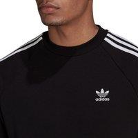 Cotton Mix 3-Stripe Sweatshirt with Crew Neck