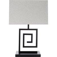 Iron Spiral Body and a Natural Shade Table Lamp