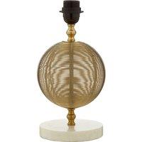 Circular Gold Wire with Marble Base Table Lamp