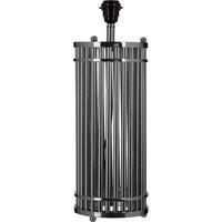 Nickel and Steel Cylinder Table Lamp