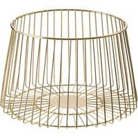 Large Deco Fruit Basket in Matte Gold