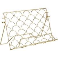 Deco Style Cook Book Stand in Matte Gold Finish
