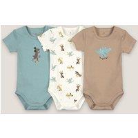 Pack of 3 Bodysuits in Organic Cotton with Short Sleeves