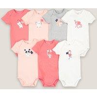 Pack of 7 Bodysuits in Cotton with Short Sleeves