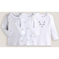 Pack of 3 Vest Tops in Organic Cotton with Long Sleeves
