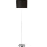 Chrome Effect Classic Style Floor Lamp with Waffle Effect Shade