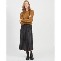 Pleated Maxi Skirt in Satin Effect