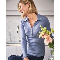 Cotton Polo Shirt with Long Sleeves