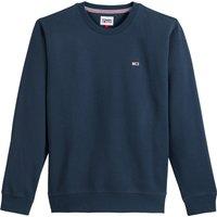 Regular Fleece Sweatshirt in Organic Cotton Blend with Crew Neck