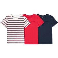 Pack of 3 Cotton T-Shirts with Crew Neck, 3-14 Years