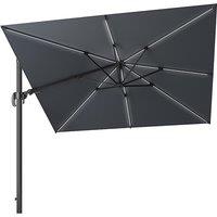 Challenger Dual Tilt Easy Adjustable Cantilever Parasol with LED Lighting (3m