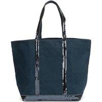 Cotton Large Tote Bag with Sequin Trim