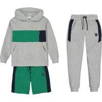 Hoodie, Joggers and Shorts Outfit in Cotton Mix, 3-12 Years