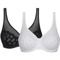 Pack of 2 Generous Mod Full Cup Bras