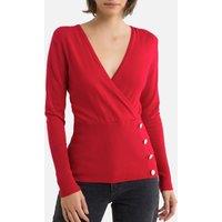 Fine Knit Jumper with V-Neck