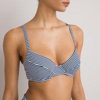 Full Cup Bikini Top in Striped Print