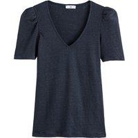 Linen V-Neck T-Shirt, Made in Europe