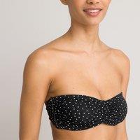 Bandeau Bikini Top in Polka Dot Print