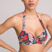 Halterneck Bikini Top in Floral Print