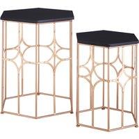 Set of 2 Rose Gold Side Tables