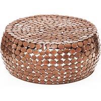 Handcrafted Beaded Copper Coffee Table