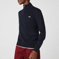 Embroidered Logo Cotton Jumper with Half Zip