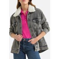 Denim Jacket with Sherpa Collar