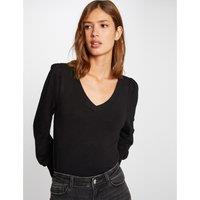 Fine Knit Jumper with V-Neck