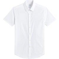 Cotton Poplin Shirt in Regular Fit with Short Sleeves