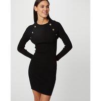 Fine Knit Jumper Dress with Crew Neck