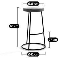 Iska Elm Bar Stool, H66cm