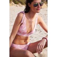 Halterneck Bikini Top in Paisley Print