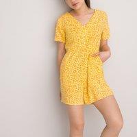 Floral Print Draping Playsuit, 10-18 Years