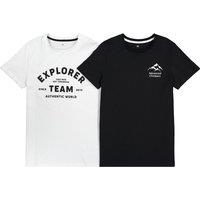 Pack of 2 T-Shirts in Cotton with Front Print, 10-18 Years