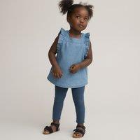 Cotton Sleeveless Blouse/Leggings Outfit
