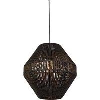 Diamond Woven Rattan Black Easifit Ceiling Shade