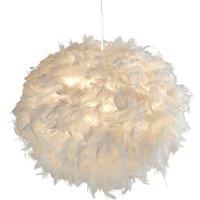 50cm White Feather Ceiling Shade