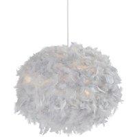 50cm Grey Feather Ceiling Shade